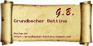 Grundbecher Bettina névjegykártya